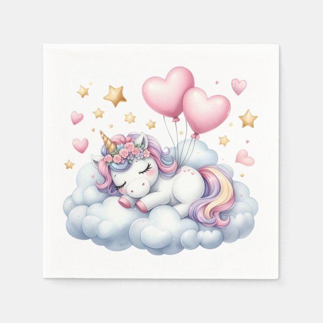 Guardanapo De Papel Pastel Unicorn (Frente)