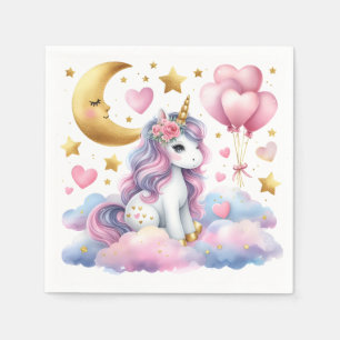 Guardanapo De Papel Pastel Unicorn