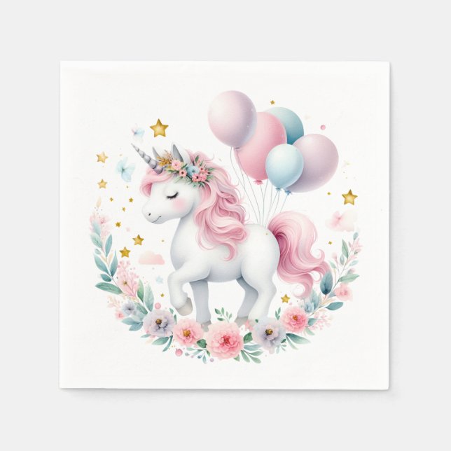 Guardanapo De Papel Pastel Unicorn (Frente)