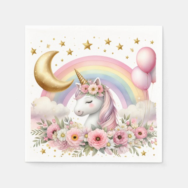 Guardanapo De Papel Pastel Unicorn (Frente)