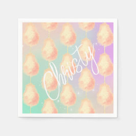 Guardanapo De Papel Pasto roxo de pêssego de pêssego de algodão doce