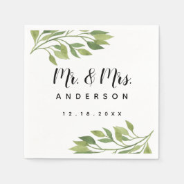 Guardanapo De Papel pastor de nabo de nabo de casamento folha primaver