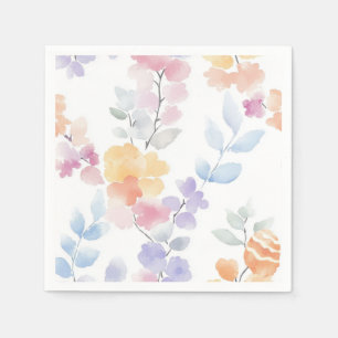 Guardanapo De Papel Pastos florais macios