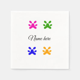 Guardanapo De Papel Pata de cão Pato colorido animal de companhia acre