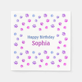 Guardanapo De Papel Pata Púrpura Rosa Imprime Pinta-Rosa Personalizada