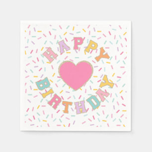 Guardanapo De Papel Patch Preppy - Letra Birthday