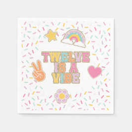 Guardanapo De Papel Patch Preppy Twelve é um Rolê Aniversário de 12 an