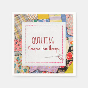 Guardanapo De Papel Patchwork Louco Com Cotação Divertida
