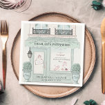 Guardanapo De Papel Patisserie Paris Green Bat Mitzvah<br><div class="desc">Este bonitinho café/padaria/padaria/guardanapo de papel Bat Mitzvah da moça-mestra francesa apresenta uma pasteria/padaria/cafe em verde pistachio. Personalize para suas necessidades. Você pode encontrar mais produtos correspondentes na minha loja.</div>