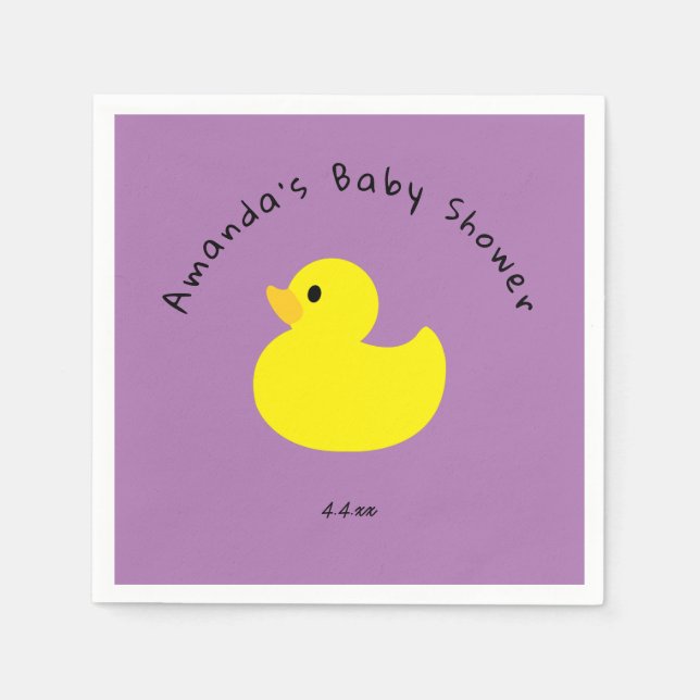 Guardanapo De Papel Pato Amarelo - Chá de Bebê (Frente)