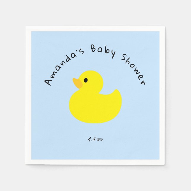 Guardanapo De Papel Pato Amarelo - Chá de Bebê (Frente)