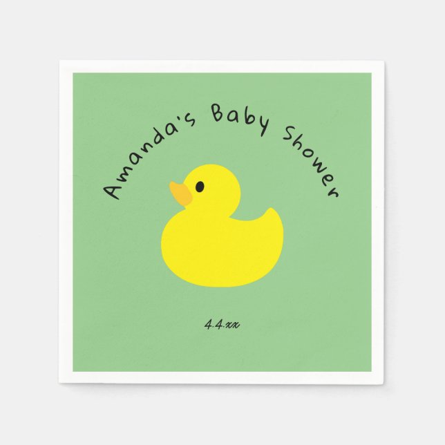 Guardanapo De Papel Pato Amarelo - Chá de Bebê (Frente)