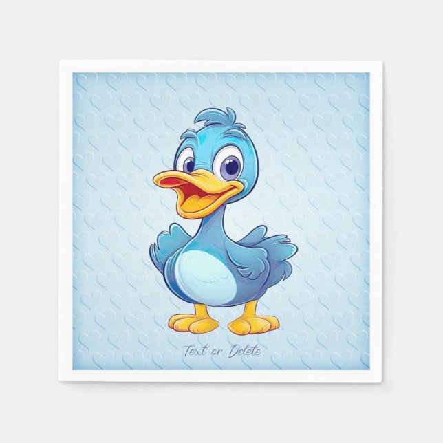 Guardanapo De Papel Pato Azul Napkins (Frente)