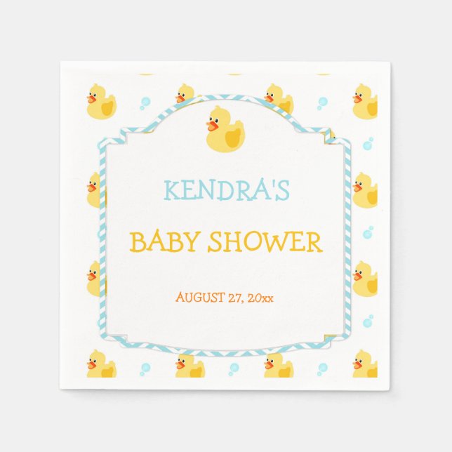 Guardanapo De Papel Pato de Borracha Sexo Neutro Aqua Amarelo (Frente)