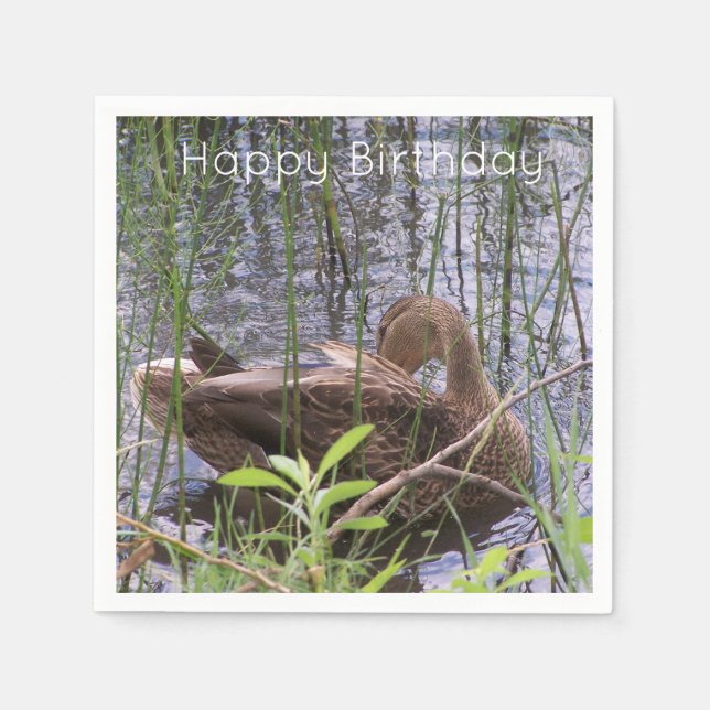 Guardanapo De Papel Pato Preening nos Leeds (Frente)