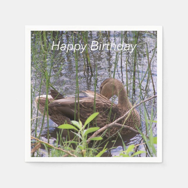 Guardanapo De Papel Pato Preening nos Leeds (Frente)