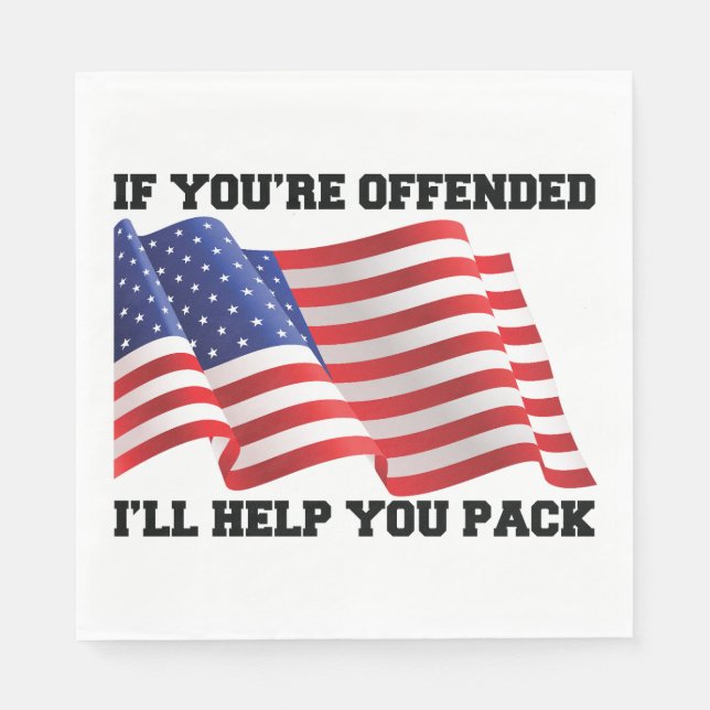 Guardanapo De Papel Patriota Americano (Frente)