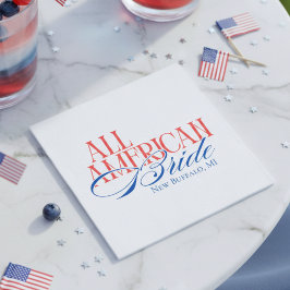 Guardanapo De Papel Patriotic All American Bride Bachelorette
