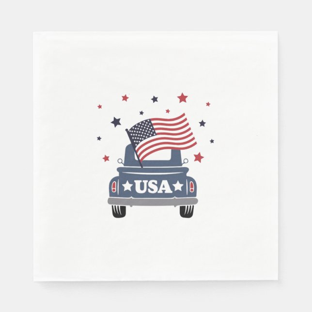 Guardanapo De Papel Patriotic Baby Shower Invitation (Frente)