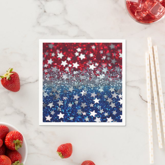 Guardanapo De Papel Patriotic Glitter (Insitu)