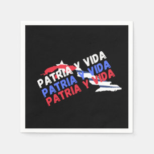 Guardanapo De Papel Patriótica Cuba Patria Y Vida Bandeira Cubana