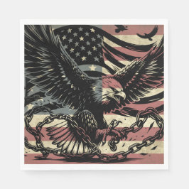 Guardanapo De Papel Patriótico Bald Eagle - Bandeira Americana