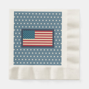 Guardanapo De Papel Patriótico CHURRASCO Americano de Bandeira 4 de ju