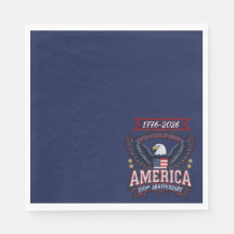 Guardanapo de papel patriótico do 250º aniversário