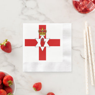 Guardanapo De Papel Patriótico Irlanda do Norte Napkin, Irlandês, Band
