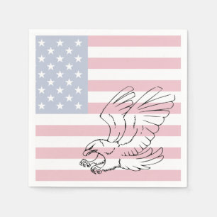 Guardanapo de papel patrióticos de Eagle da