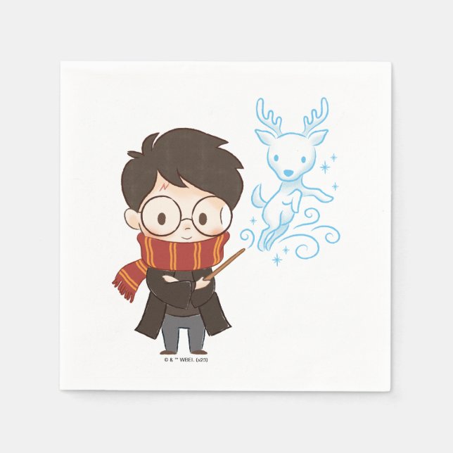 Guardanapo De Papel Patronus Chibi HARRY POTTER™ (Frente)