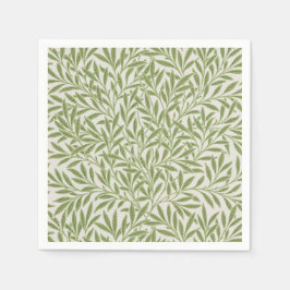 Guardanapo De Papel Pattern of green leafy branches 