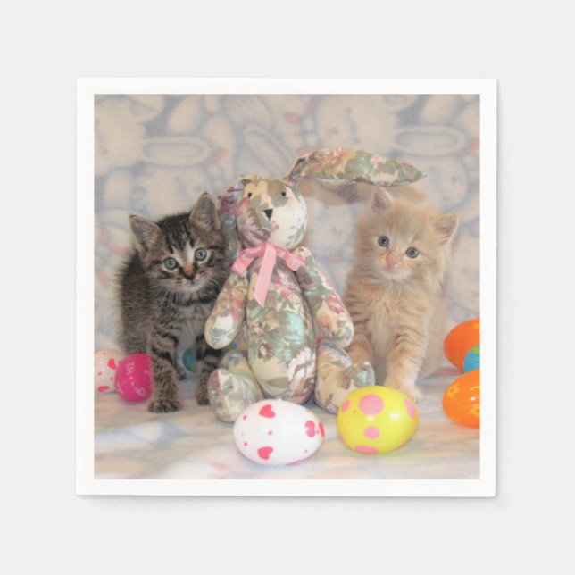 Guardanapo De Papel Patton & Buffington's Easter Bunny - Gato / Gatinh (Frente)