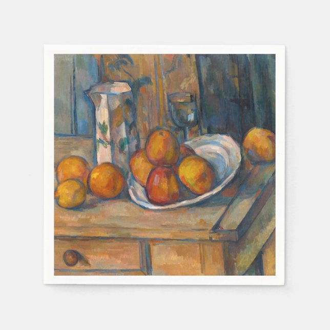 Guardanapo De Papel Paul Cezanne - A Vida Estática com Jug de Leite e  (Frente)