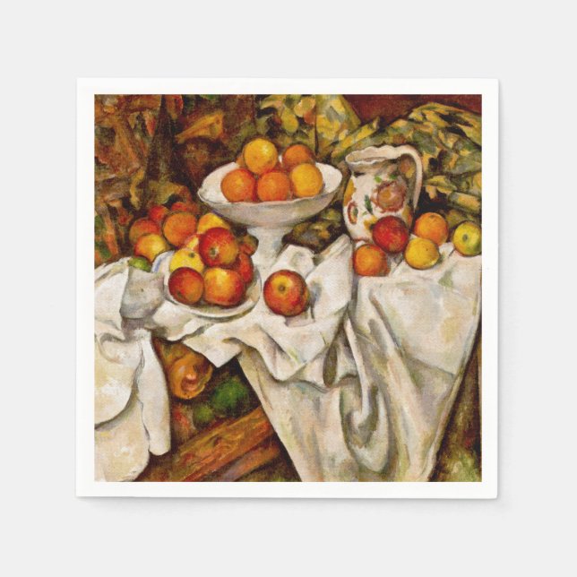 Guardanapo De Papel Paul Cezanne Apple Orangismo Impressionismo (Frente)