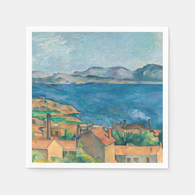 Guardanapo De Papel Paul Cezanne - Baía de Marselha, Vista de Estaque (Frente)