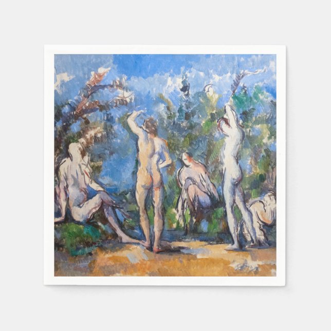 Guardanapo De Papel Paul Cezanne - Cinco Banhistas (Frente)
