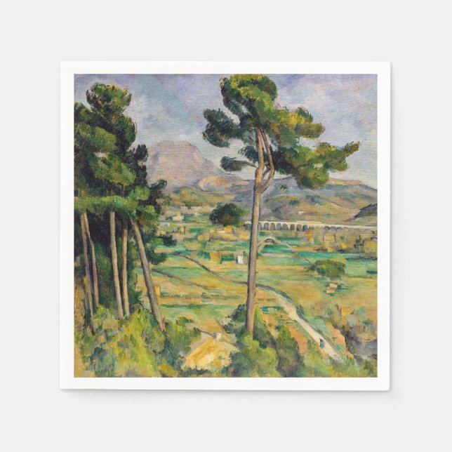 Guardanapo De Papel Paul Cezanne - Mont Sainte-Victoire e Viaduto (Frente)