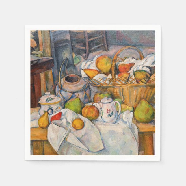 Guardanapo De Papel Paul Cezanne - Natureza Morta com Cesta (Frente)