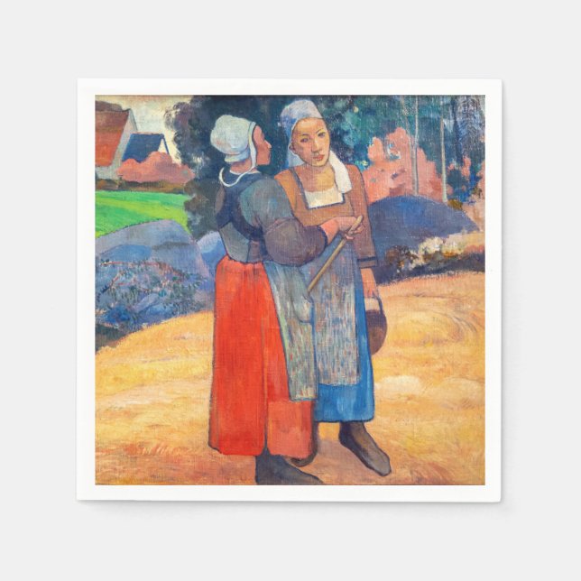 Guardanapo De Papel Paul Gauguin - Paysannes Bretons (Frente)