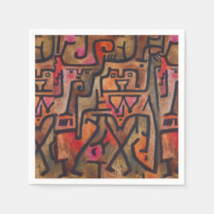 Guardanapo De Papel Paul Klee Red Expressionista Abstrato