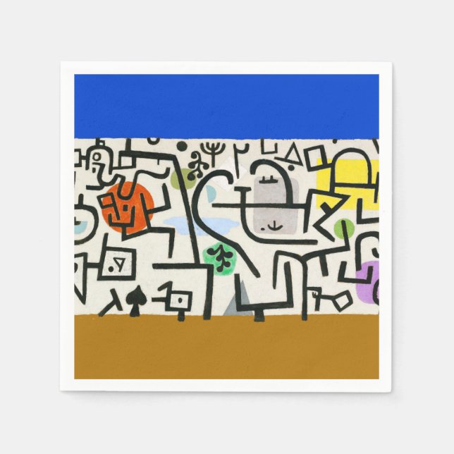 Guardanapo De Papel Paul Klee Rich Port Harbor Abstrato (Frente)