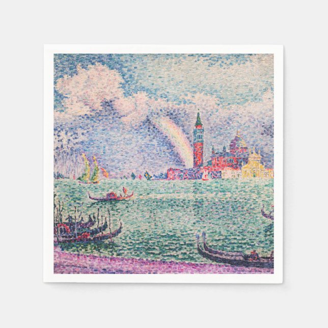 Guardanapo De Papel Paul Signac - Arco-Íris, Veneza (Frente)