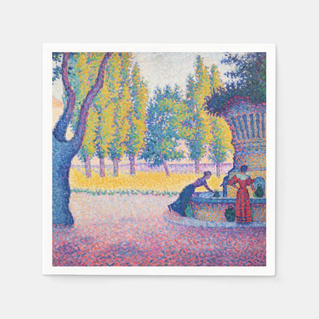 Guardanapo De Papel Paul Signac - Fountain des Lices, Santo-Tropez (Frente)