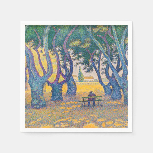 Guardanapo De Papel Paul Signac - Place des Lices, Santo-Tropez (Frente)