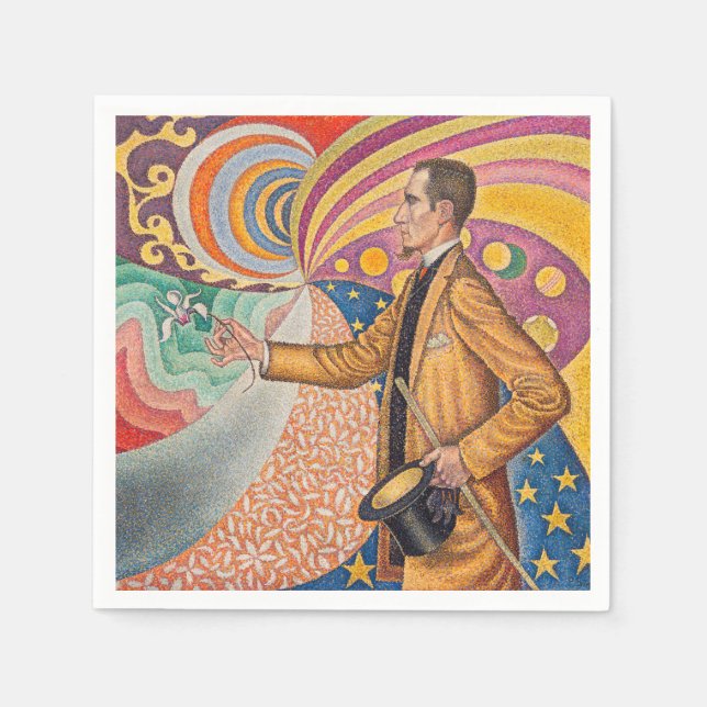 Guardanapo De Papel Paul Signac - Retrato de M Felix Feneon, Opus 217 (Frente)