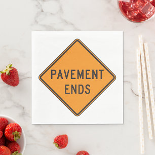 Guardanapo De Papel Pavement Encerra Aviso de Tráfego de Sinais Rodovi
