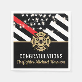 Guardanapo De Papel Pavilhão da Linha Vermelha da Academia de Bombeiro