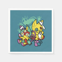 Guardanapo De Papel Paw-sitively Frightful | Monstrous Cats Halloween 