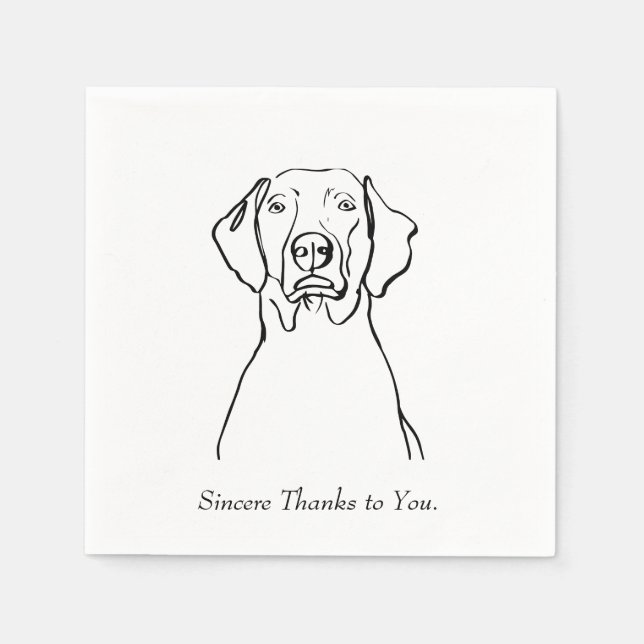 Guardanapo De Papel Pawsitives da vida com um Weim (Frente)